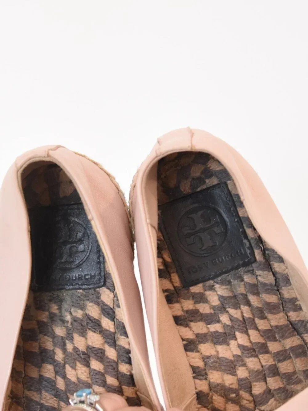 SOLD ON EBAY Tory Burch Leather Colorblock Espadrille Flats Cap Toe Logo 7M 8099